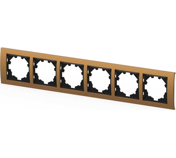 Изображение товара Рамка 6-местная Elbi Zena Platin Матовое Золото 500-073500-252