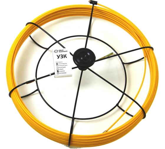 Изображение товара Протяжка для кабеля мини OlmiOn УЗК d=4,5 мм L=10 м в кассете №2, желтый СП-К2-4,5/10