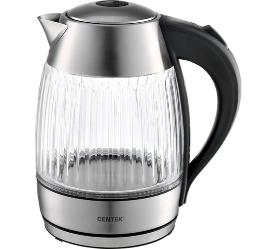Изображение товара Чайник Centek стекло, 1.8 л, 2200 Вт, LED индикатор, защита от перегрева, фильтр от накипи CT-0011