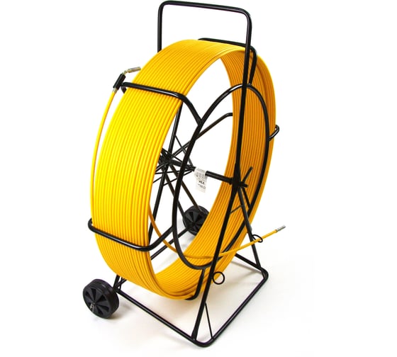 Изображение товара Протяжка для кабеля мини OlmiOn УЗК d=11 мм L=200 м на тележке, желтый СП-Т1-11/200