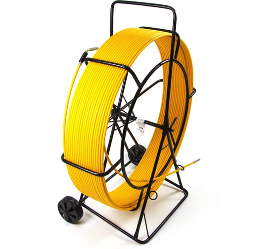Изображение товара Протяжка для кабеля мини OlmiOn УЗК d=11 мм L=100 м на тележке, желтый СП-Т1-11/100