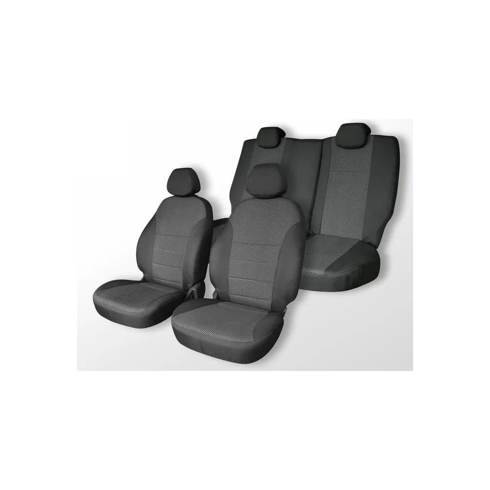 Изображение товара Чехлы на сиденья Toyota Land Cruiser J200 2007 2015 жаккард серый черный
