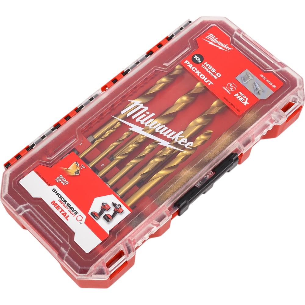 Изображение товара Набор сверл по металлу RedHEX HSS-TiN GEN II 10 шт 3-10 мм комплект высокого качества