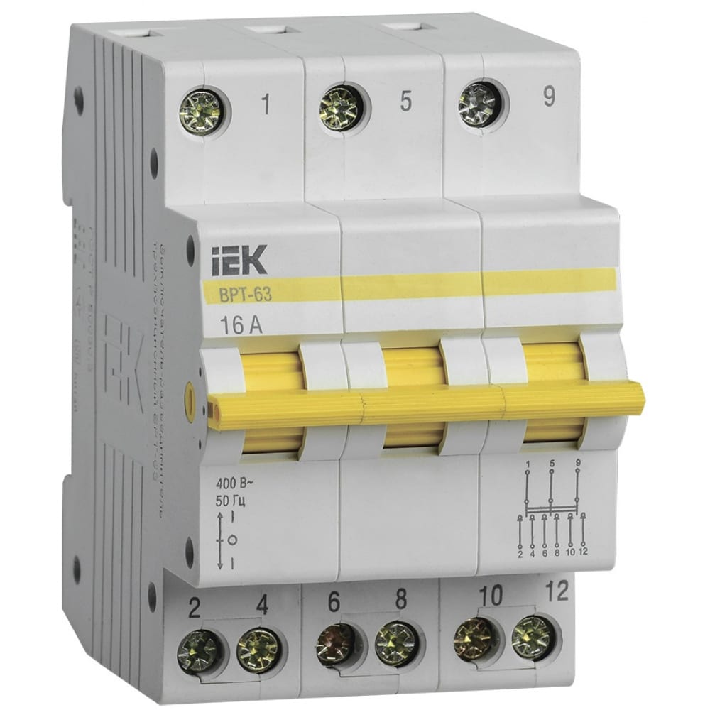 Трехпозиционный выключатель-разъединит ель IEK - MPR10-3-016
