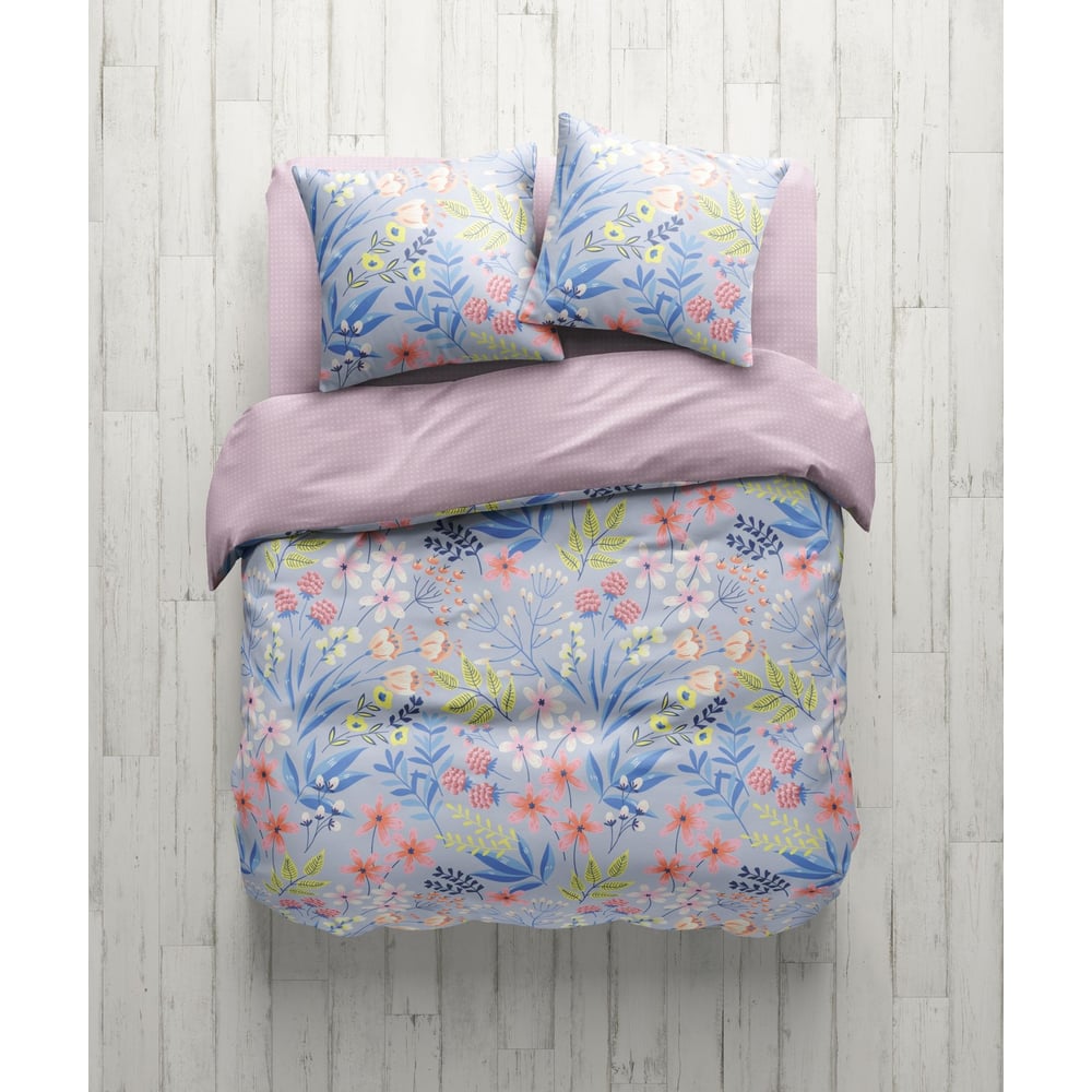 Изображение товара Комплект постельного белья Guten Morgen поплин 2 спальный Flowers and Colors с наволочками 70х70 см