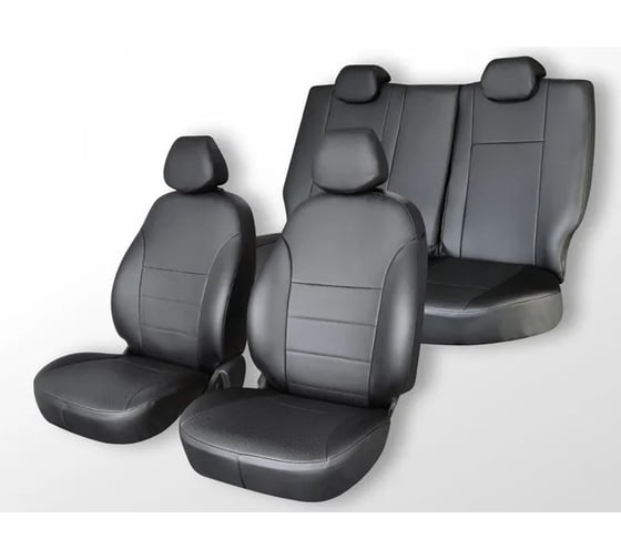 Изображение товара Чехлы на сиденья DEFLY Toyota Corona Premio (T210), 1996-2001, экокожа черная Ty30-2K