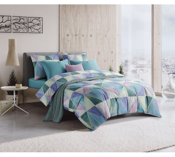 Изображение товара Комплект постельного белья Guten Morgen поплин, рис.1044, Carnival in Venezia, 1.5 спальный, с наволочками 70x70 см GMП-1044-143-150-70