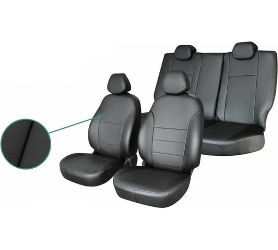 Изображение товара Чехлы на сиденья DEFLY Hyundai Tucson, 2004-2009, экокожа черная Hnd2-2K