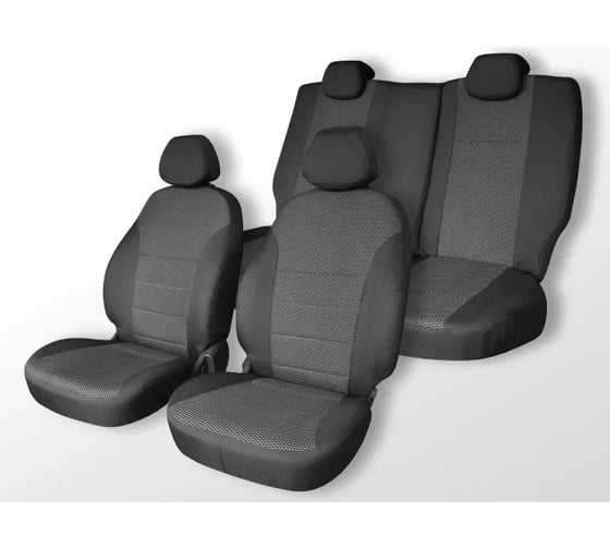 Изображение товара Чехлы на сиденья DEFLY Volkswagen Polo, 2010-2020, седан, задний ряд 60/40, жаккард Vw1-2
