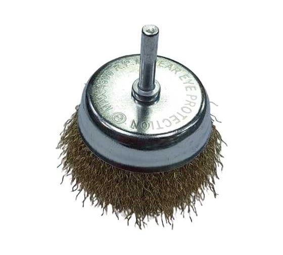 Изображение товара Щетка для дрели "ЧАШКА" (мягкая/латунир. проволока) 75 мм TOOLAS 00002821