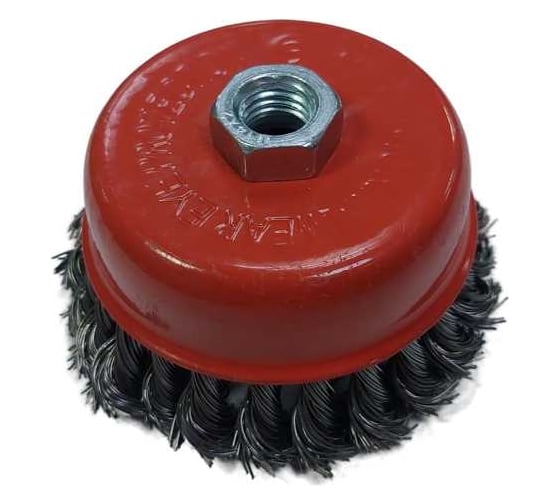 Изображение товара Щетка для УШМ "чашка" (крученая проволока) 100 мм TOOLAS 00002803