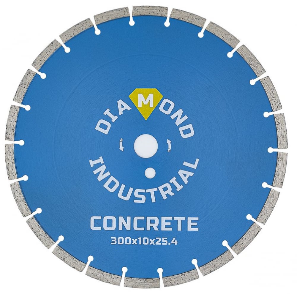 фото Диск алмазный сегментный по бетону (300х25.4 мм) diamond industrial didc300