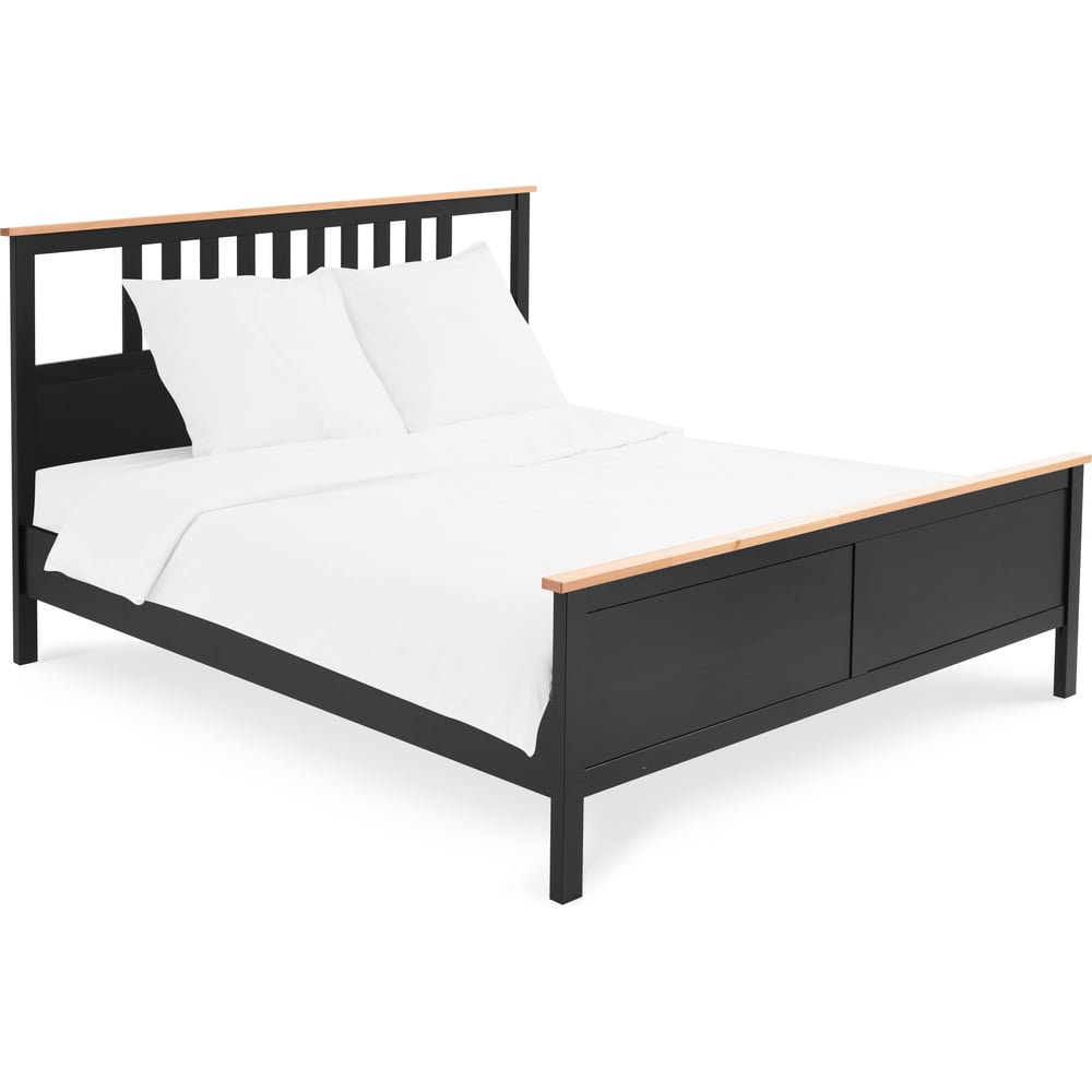 Изображение товара Кровать Лузалес КЫМОР 180x200 в черном и светло-коричневом цветах