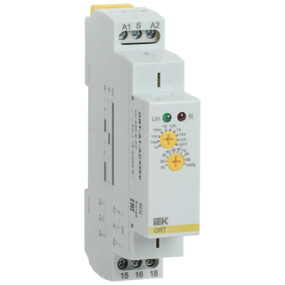 Изображение товара Реле задержки включения IEK ORT. 1 конт. 230 В AС ORT-A1-AC230V Изображение товара Реле задержки включения IEK ORT. 1 конт. 230 В AС ORT-A1-AC230V