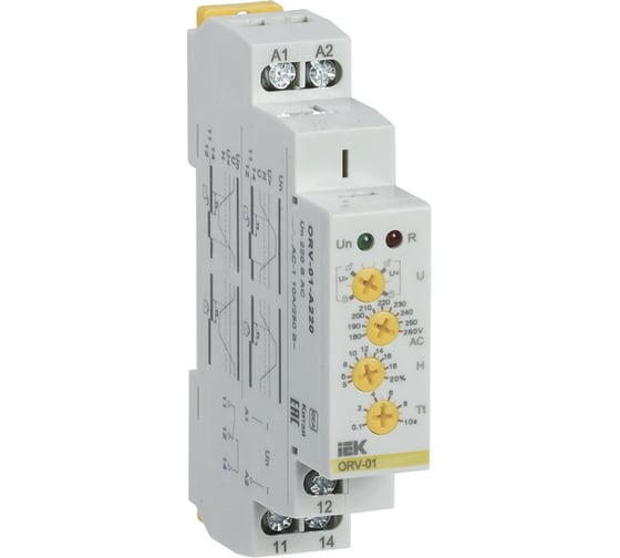 Изображение товара Реле напряжения IEK ORV 1фаза, 220В, AC ORV-01-A220