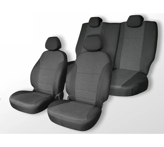 Изображение товара Чехлы на сиденья DEFLY Renault Logan, 2014-2022, сплошной задний ряд, жаккард Rn3-2