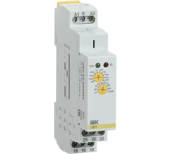 Изображение товара Реле задержки включения IEK ORT. 2 конт. 230 В AС ORT-A2-AC230V