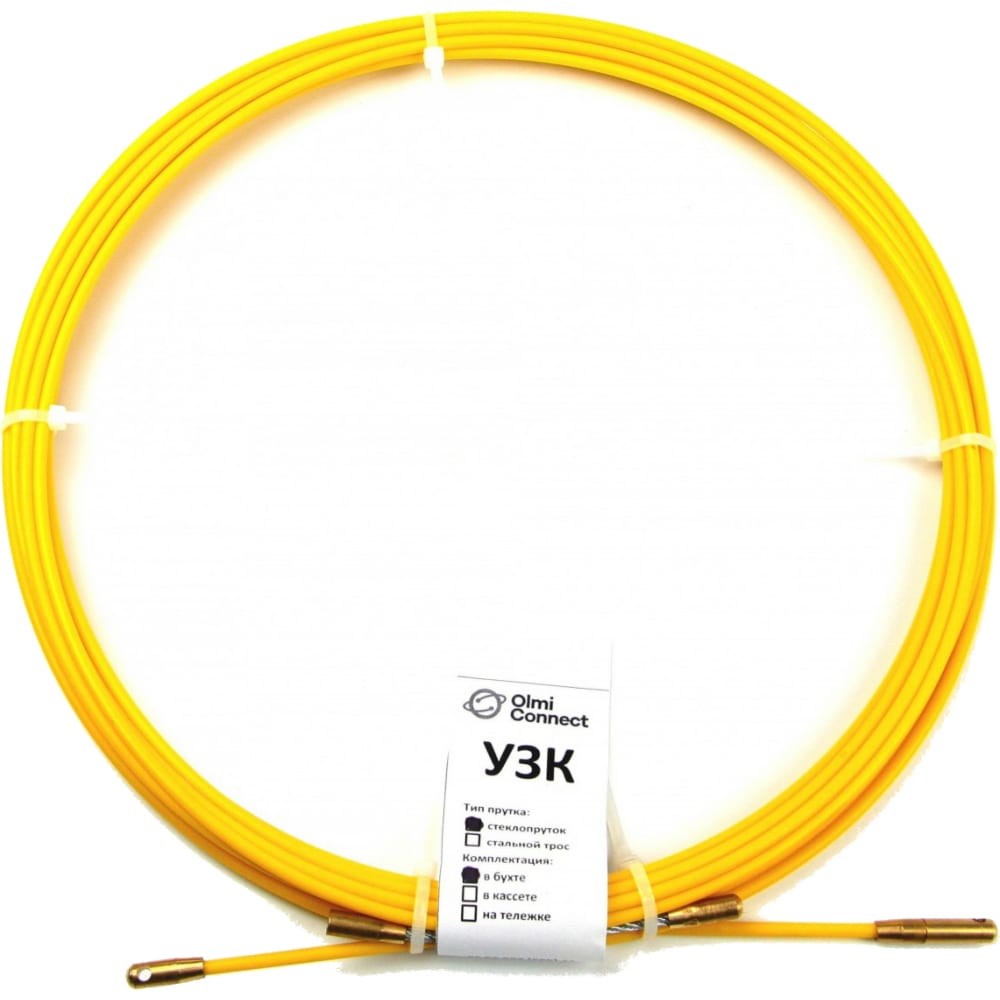 фото Протяжка для кабеля мини olmion узк d=4,5 мм l=60 м в бухте, желтый сп-б-4,5/60