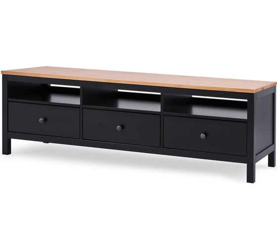 Изображение товара ТВ-тумба Лузалес КЫМОР 183x57x47 черный/светло-коричневый 5031150312
