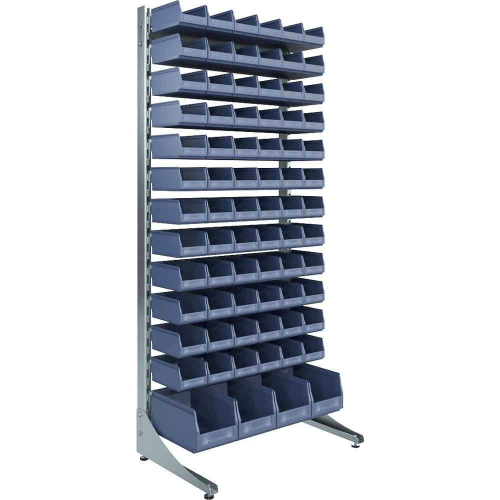 Изображение товара Металлический стеллаж Карт 4631172511238 13 полок и 76 лотков для склада и магазина
