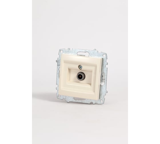 Изображение товара Розетка для TV (Koнцевая) Elbi Zena Vega Kремовый с экраном M+K 609-010300-273