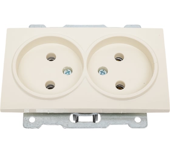 Изображение товара Розетка 2-местная Elbi Zena Vega Kремовый без заземления M+K 609-010300-908