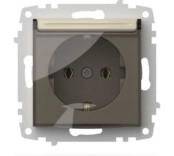 Изображение товара Розетка Elbi Zena Vega Kремовый с крышкой и заземлением M+K 609-010300-218