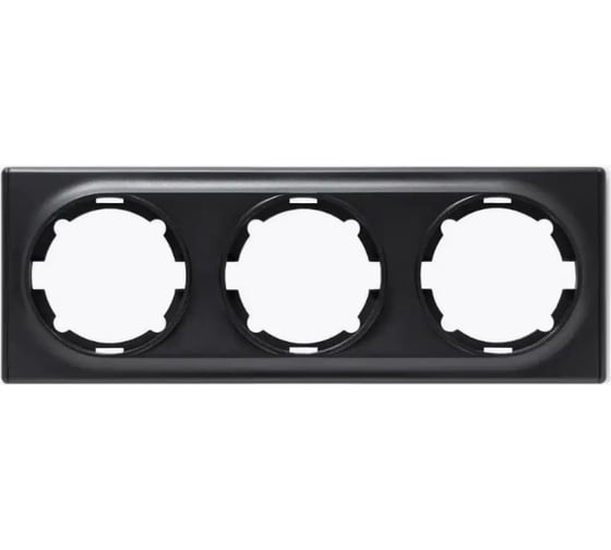 Изображение товара Комплект OneKeyElectro Рамка тройная, цвет черный (5шт.) 7702234