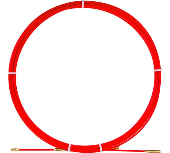 Изображение товара Протяжка для кабеля мини OlmiOn УЗК d=3,5 мм L=10 м в бухте, красный СП-Б-3,5/10