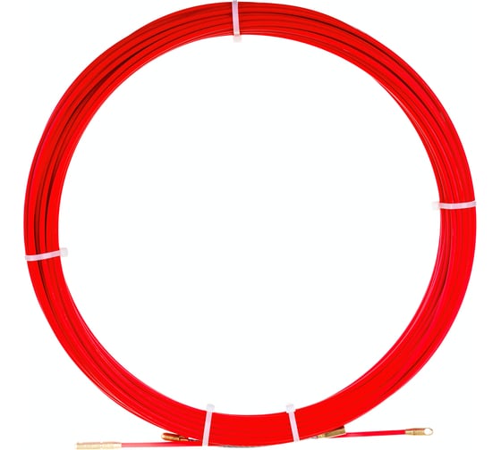 Изображение товара Протяжка для кабеля мини OlmiOn УЗК d=3,5 мм L=25 м в бухте, красный СП-Б-3,5/25