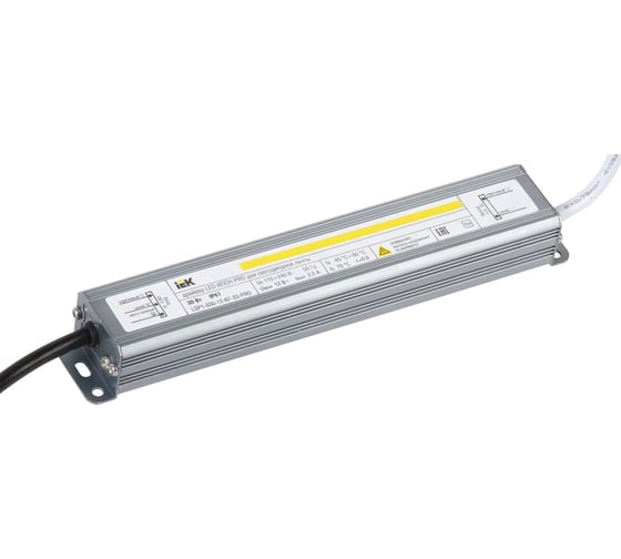 Изображение товара Драйвер IEK LED, ИПСН-PRO, 30Вт, 12В блок-шнуры, IP67 LSP1-030-12-67-33-PRO