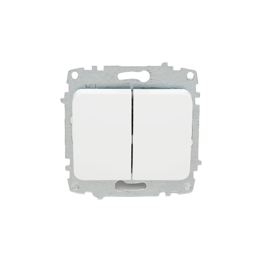 Изображение товара Выключатель 2-х клавишный Elbi Jazz белый 607-010200-202