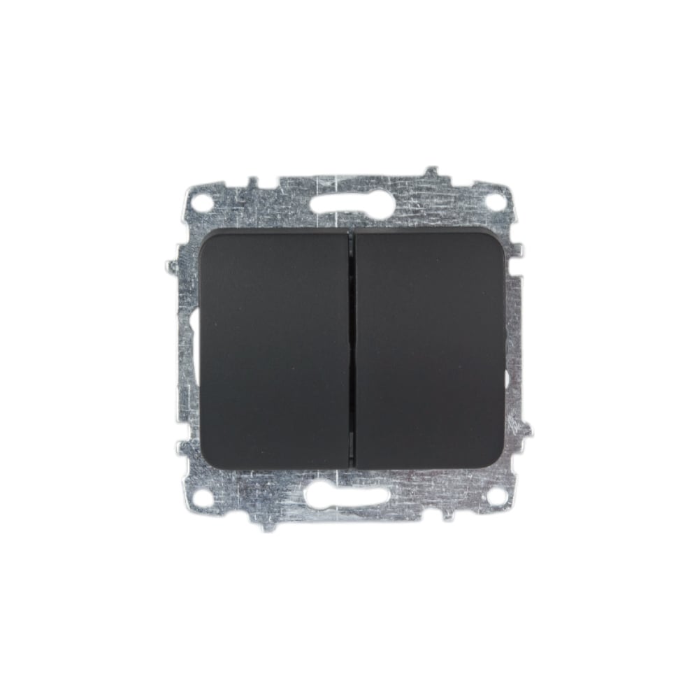 Изображение товара Выключатель 2-х клавишный Elbi Jazz vantablack 607-014800-202 для освещения