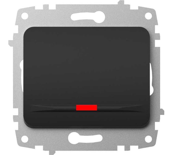 Изображение товара Выключатель Elbi Jazz с подсветкой M+K vantablack 607-014800-201