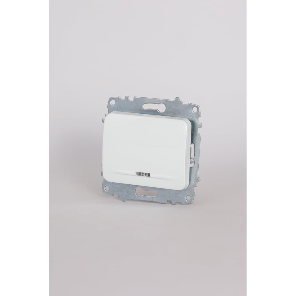 Изображение товара Выключатель Elbi Jazz с подсветкой M+K белый 607-010200-201 для освещения