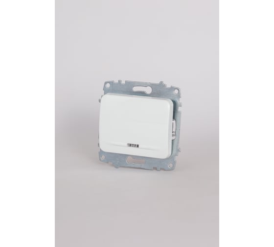Изображение товара Выключатель Elbi Jazz с подсветкой M+K белый 607-010200-201