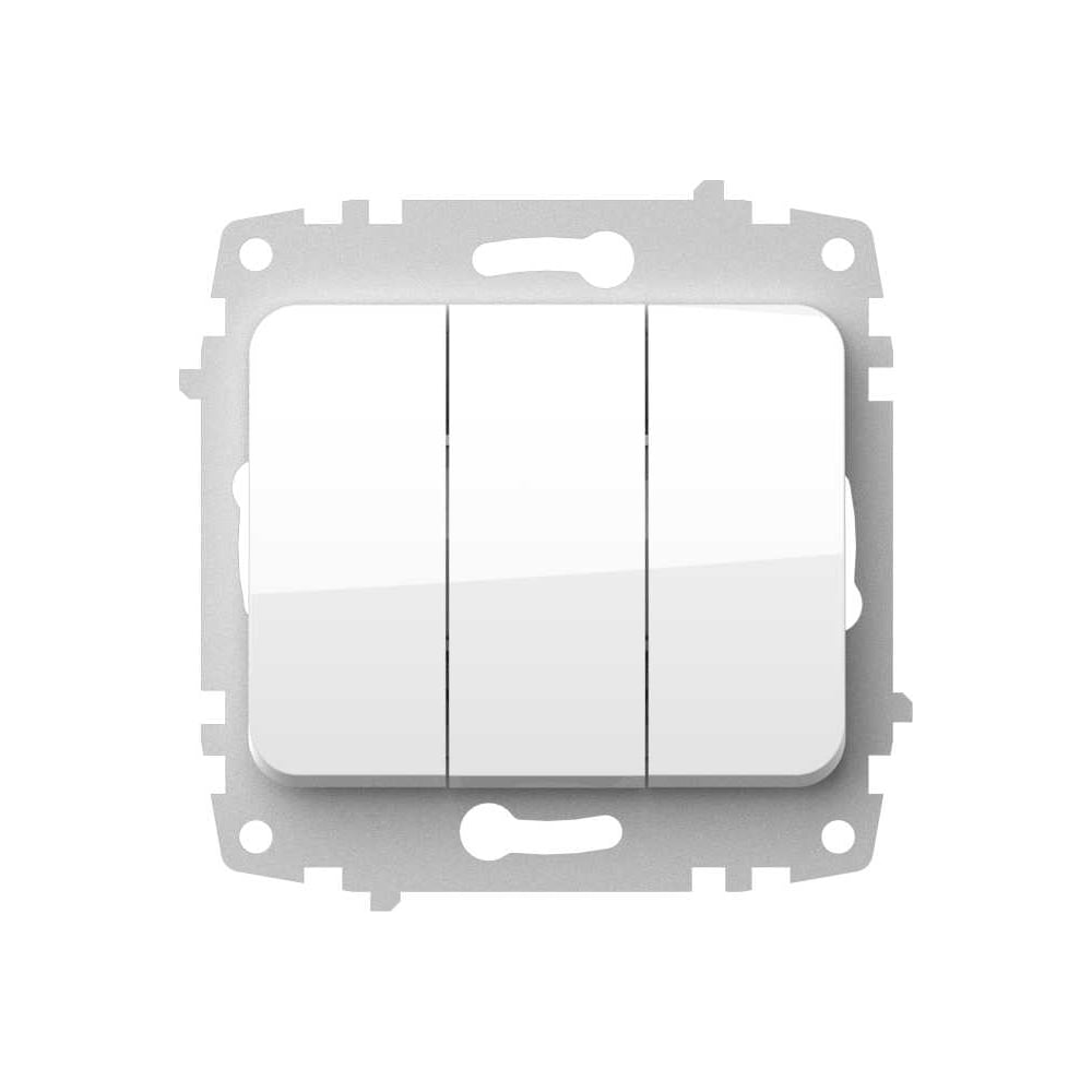 Изображение товара Выключатель 3 клавишный Elbi Jazz M+K белый 607-010200-254