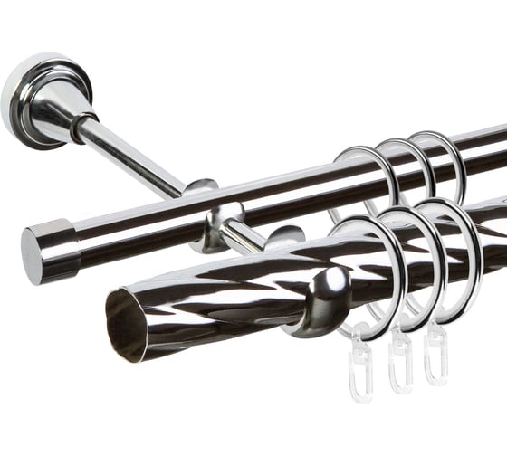 Изображение товара Карниз металлический ООО АС Март упак. Grace D25К/16Г Хром 3,0м 4812634015833