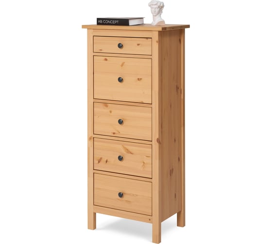 Изображение товара Комод Лузалес КЫМОР 5 ящиков 58x131x40 светло-коричневый 5031020304