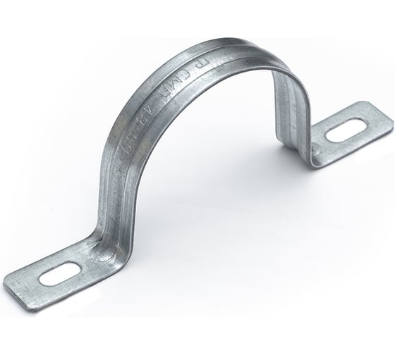 Изображение товара Металлическая двухлапковая скоба Промрукав усиленная, противопожарная, СМДУ d48-50 мм, 50 шт. PR13.02418