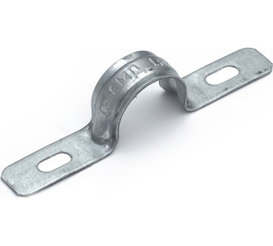 Изображение товара Металлическая двухлапковая скоба Промрукав усиленная, противопожарная, СМДУ d16-17 мм, 100 шт. PR13.02412