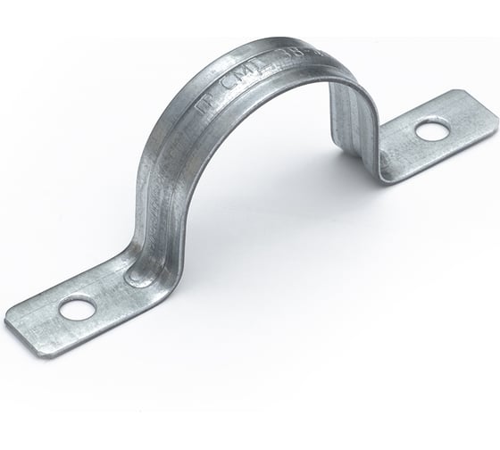 Изображение товара Металлическая двухлапковая скоба Промрукав усиленная, противопожарная, СМДУ d31-32 мм, отв. d 6.5 мм, 50 шт. PR13.02440