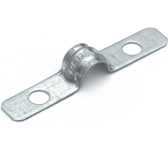 Изображение товара Металлическая двухлапковая скоба Промрукав усиленная, противопожарная, СМДУ d8-9 мм, отв. d 6.5 мм, 100 шт. PR13.02432