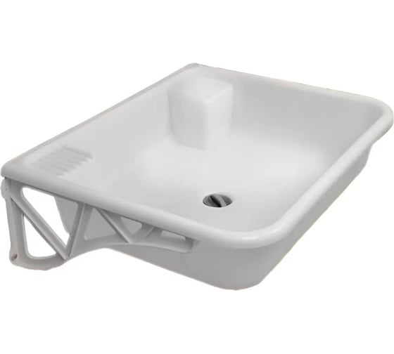 Изображение товара Дачная раковина ЭлБЭТ из полипропилена, с кронштейнами (2 шт) и пробкой РМ РЭЛБЭТМ