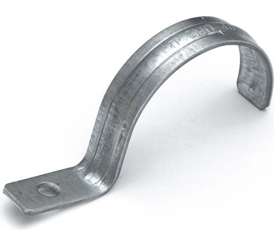 Изображение товара Металлическая однолапковая скоба Промрукав усиленная, противопожарная, СМОУ d48-50 мм, отв. d 6.5 мм, 50 шт. PR13.02430