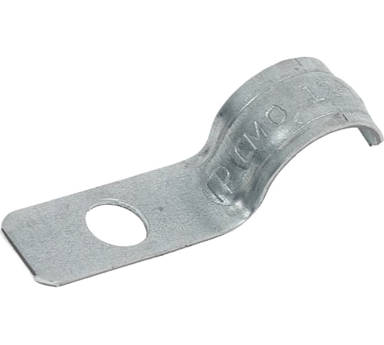 Изображение товара Металлическая однолапковая скоба Промрукав усиленная, противопожарная, СМОУ d12-13 мм, отв. d 6.5 мм, 100 шт. PR13.02422