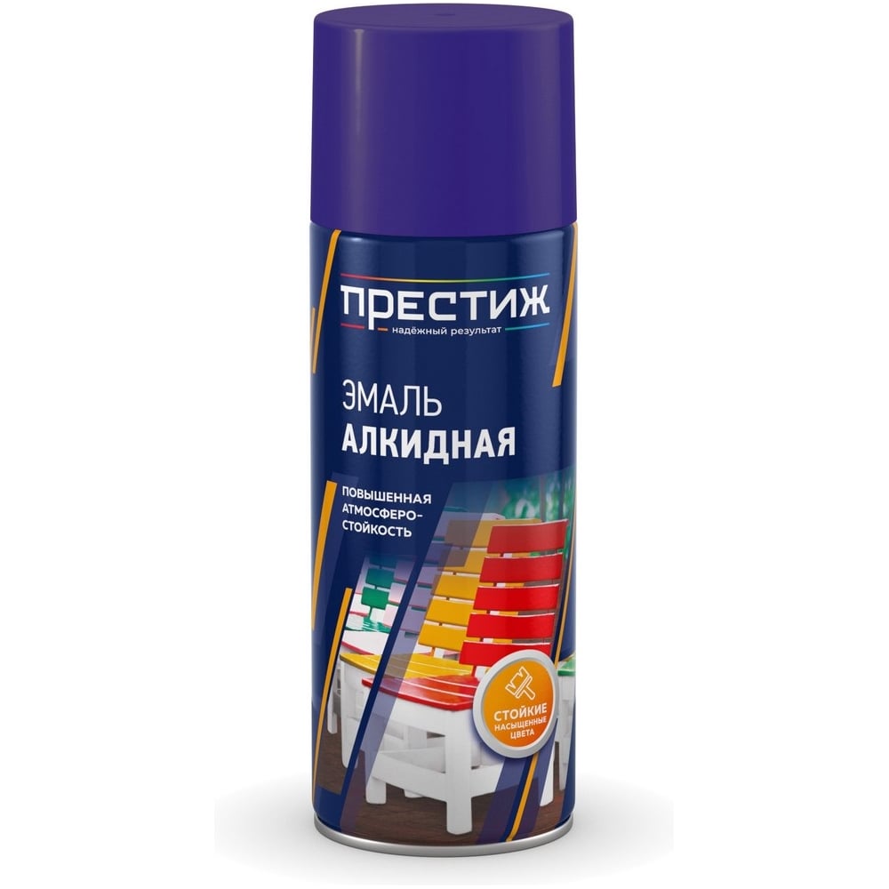 Изображение товара Краска ПРЕСТИЖ аэрозоль алкидная сиреневая 520 мл 44879