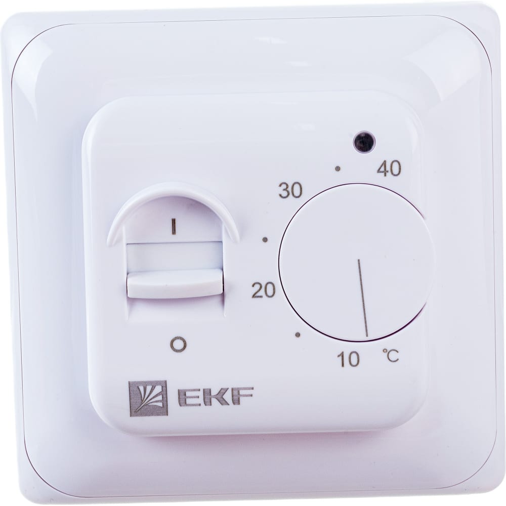 Механический термостат для теплых полов EKF терморегулятор для теплого пола ac electric act 16 механический белый