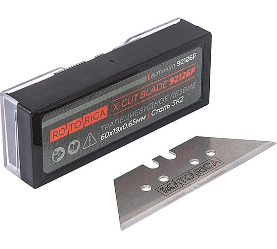 Изображение товара Трапециевидные лезвия для ножа Дельфин, упаковка 10 шт Rotorica 92126F