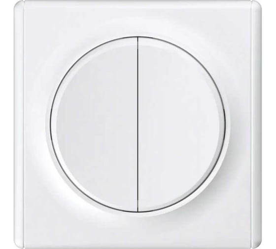 Изображение товара Комплект OneKeyElectro Выключатель двухклавишный (1 шт.); рамка (1 шт.), цвет белый 2242882